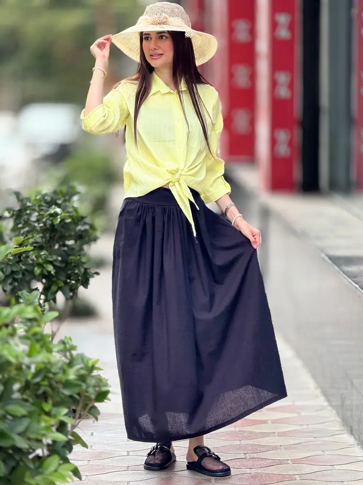 دامن لینن زارا